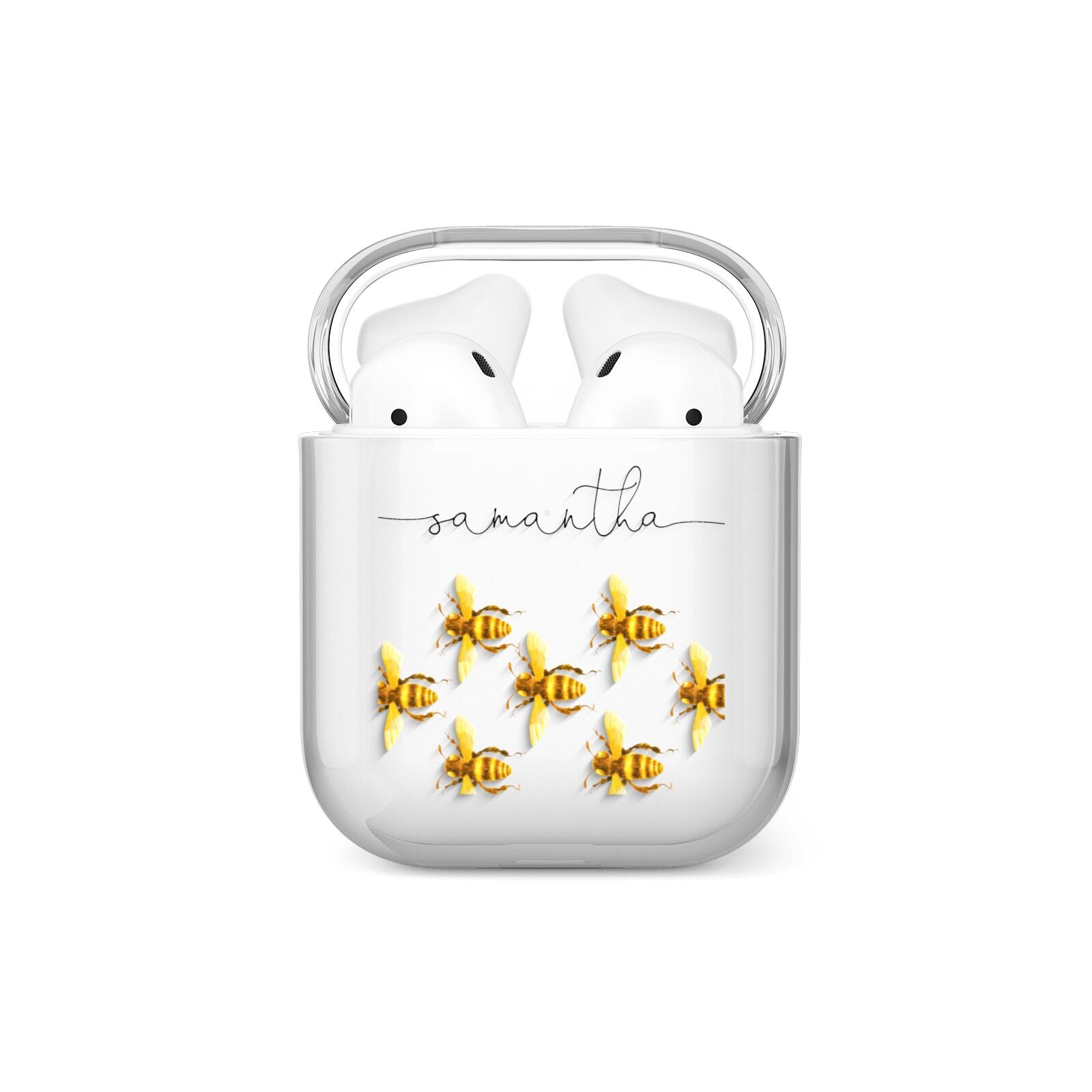 Golden Bees Personalised Name AirPods Case