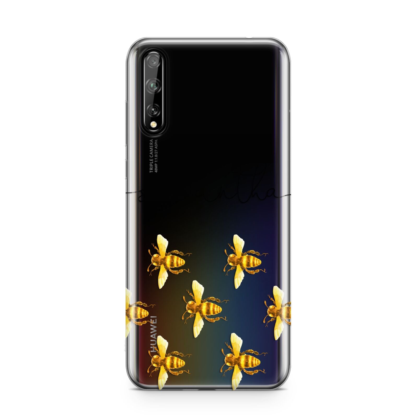 Golden Bees Personalised Name Huawei Enjoy 10s Phone Case