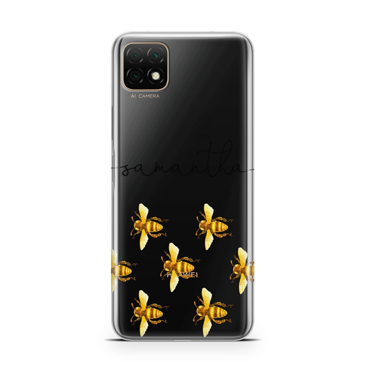 Golden Bees Personalised Name Huawei Enjoy 20 Phone Case