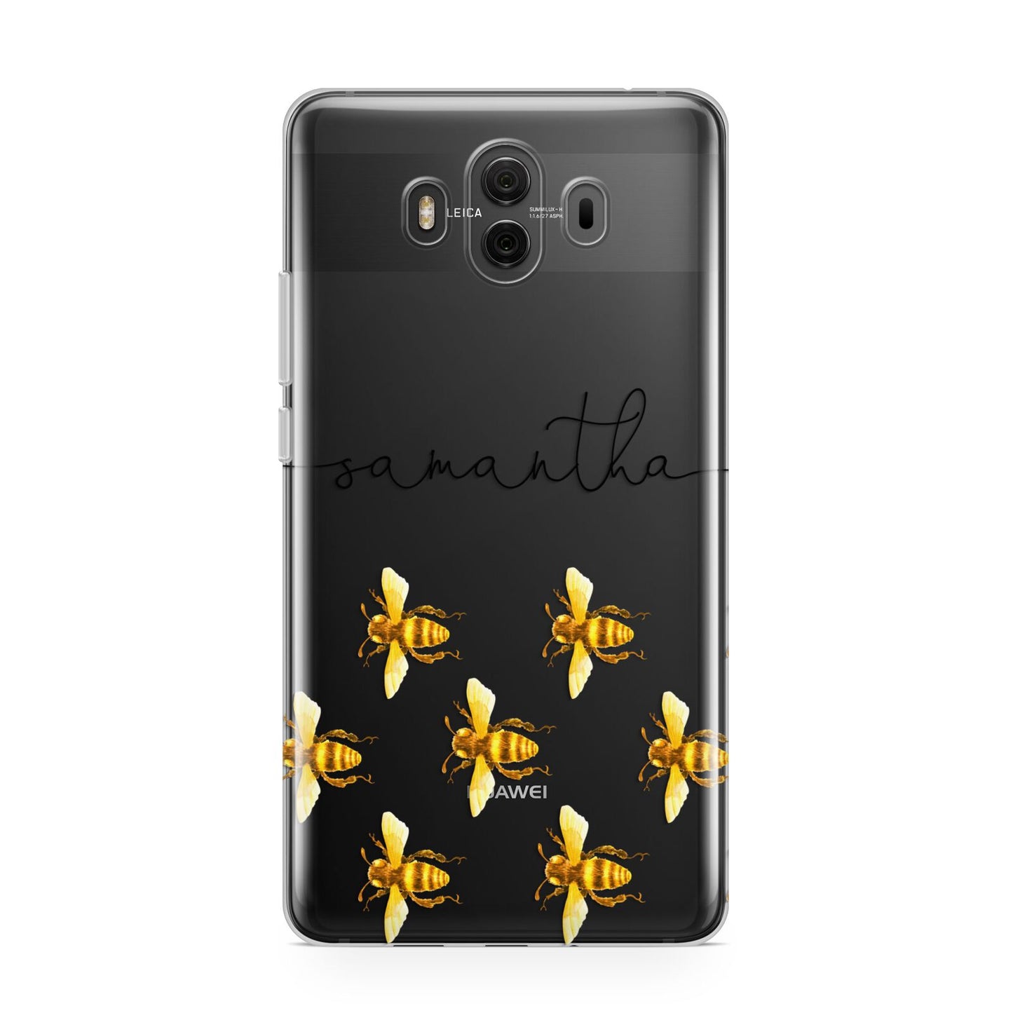 Golden Bees Personalised Name Huawei Mate 10 Protective Phone Case