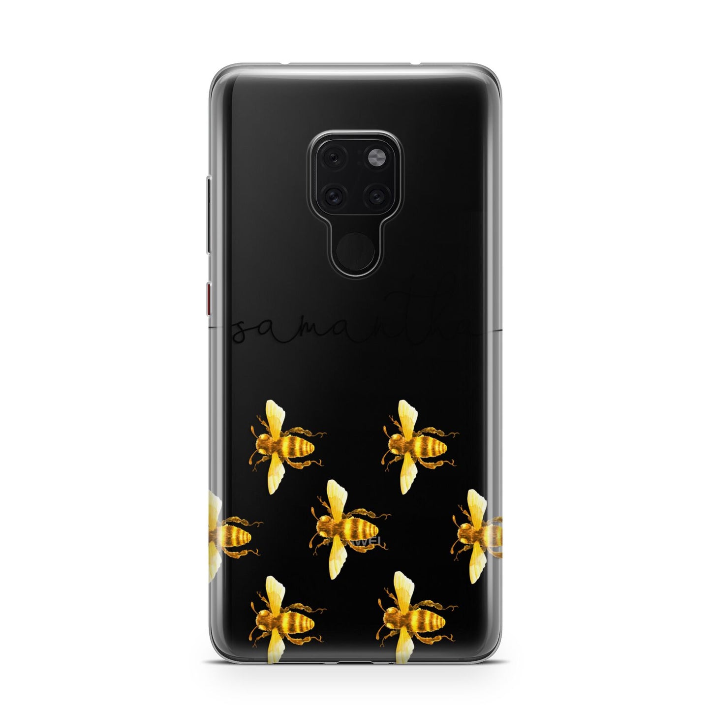 Golden Bees Personalised Name Huawei Mate 20 Phone Case