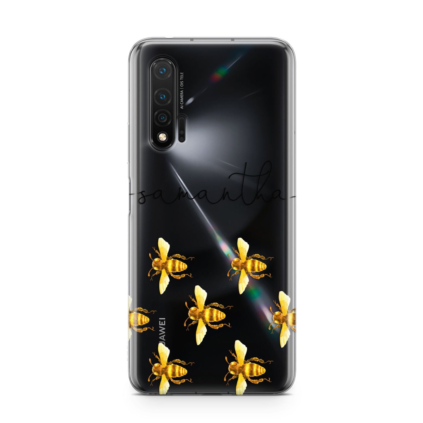 Golden Bees Personalised Name Huawei Nova 6 Phone Case