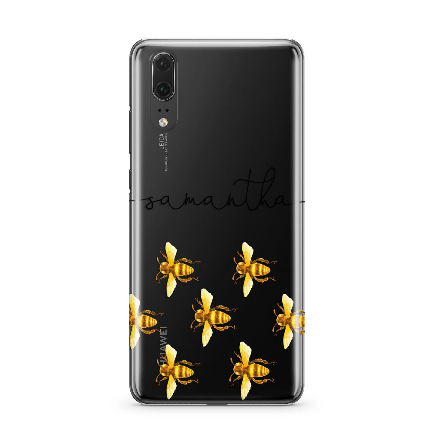 Golden Bees Personalised Name Huawei P20 Phone Case