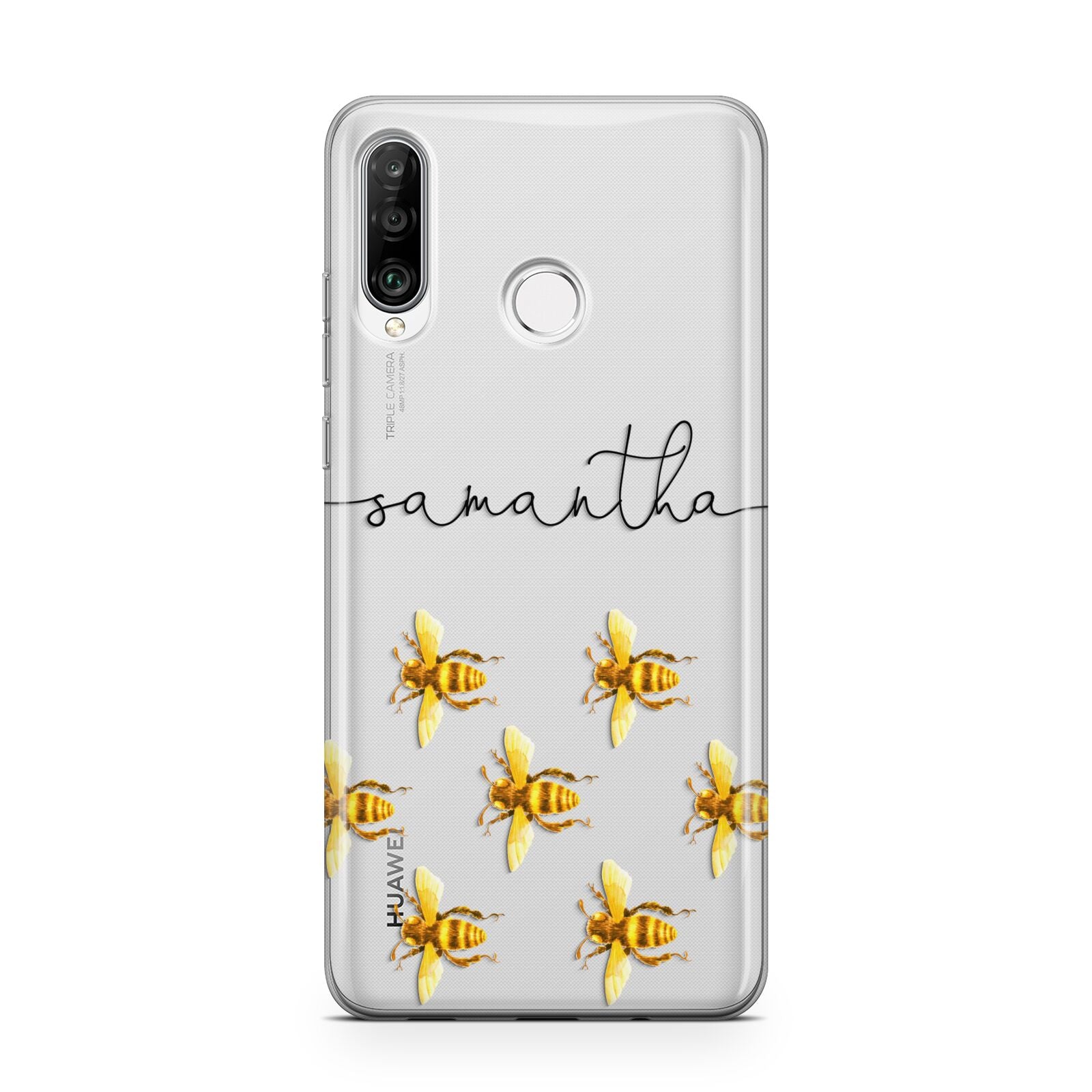 Golden Bees Personalised Name Huawei P30 Lite Phone Case