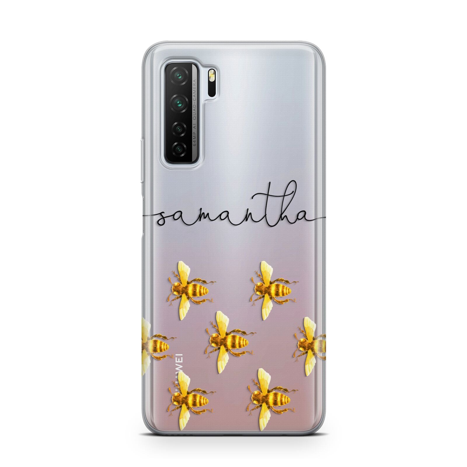 Golden Bees Personalised Name Huawei P40 Lite 5G Phone Case