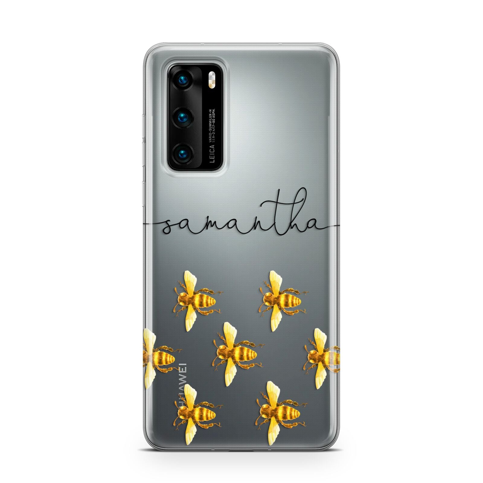 Golden Bees Personalised Name Huawei P40 Phone Case