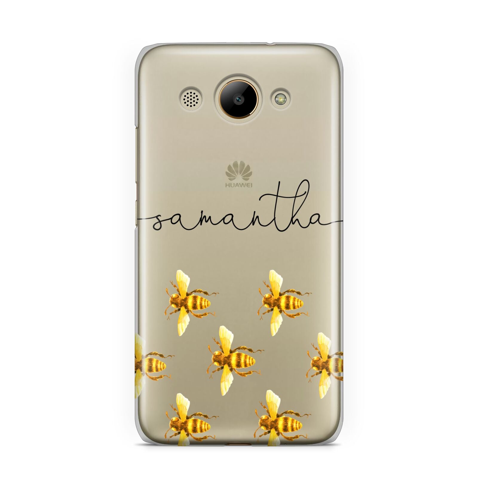 Golden Bees Personalised Name Huawei Y3 2017