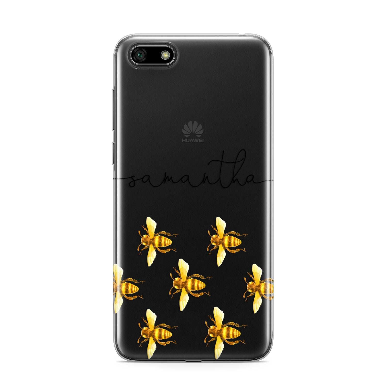 Golden Bees Personalised Name Huawei Y5 Prime 2018 Phone Case