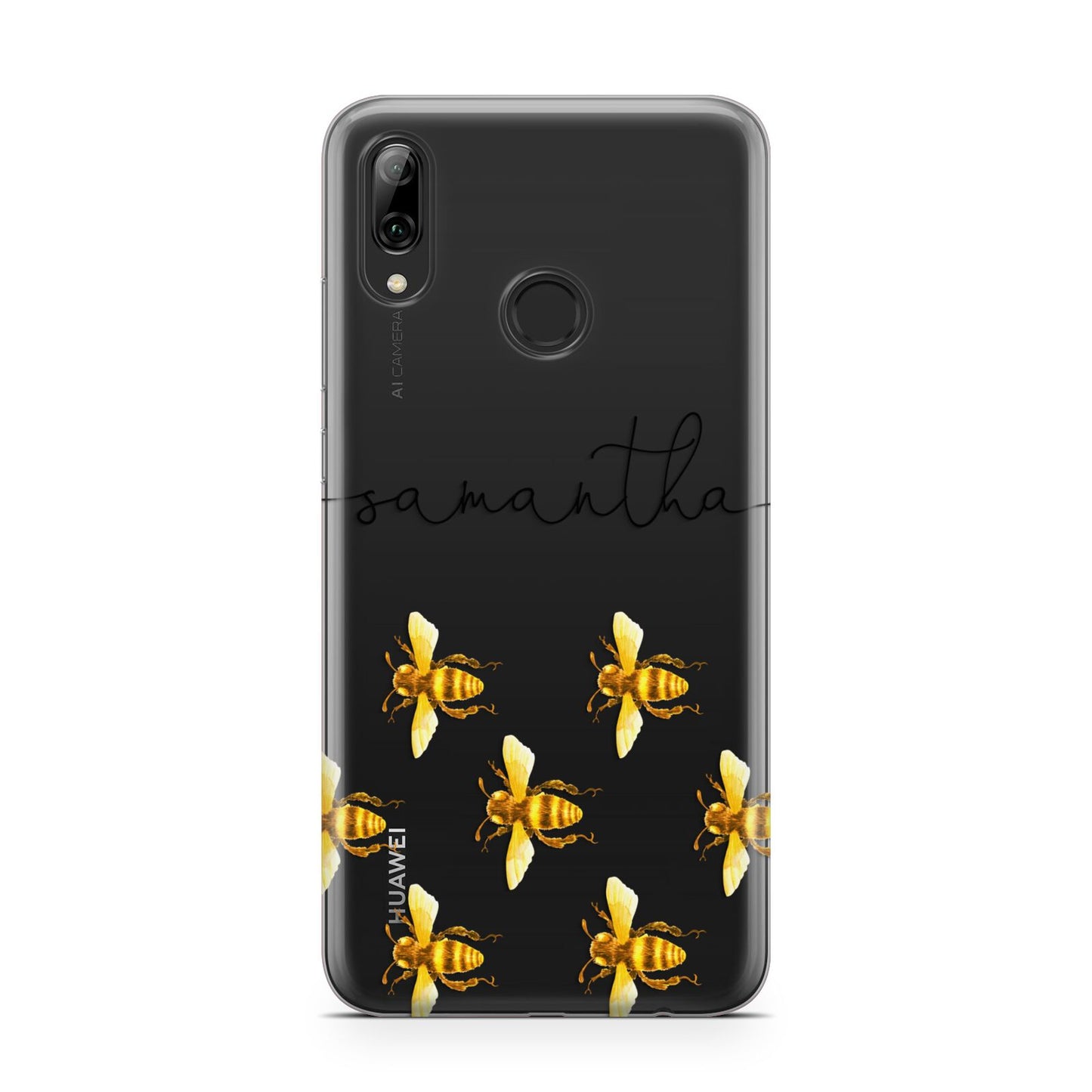 Golden Bees Personalised Name Huawei Y7 2019