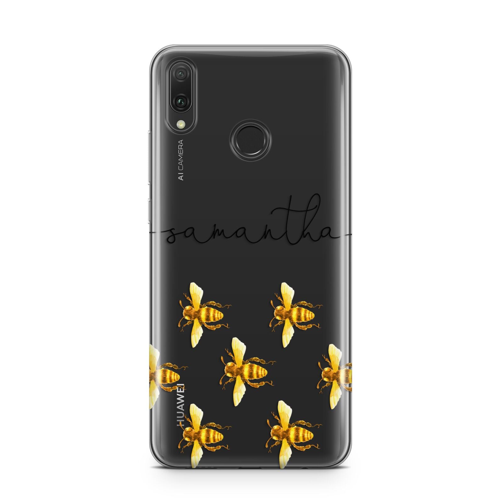 Golden Bees Personalised Name Huawei Y9 2019