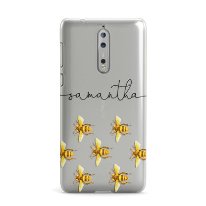 Golden Bees Personalised Name Nokia Case