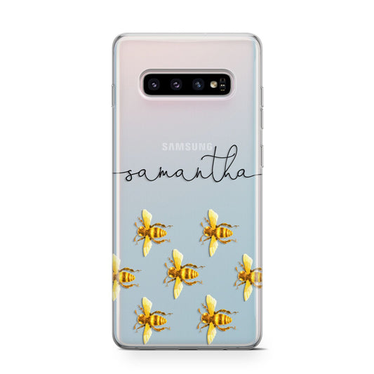 Golden Bees Personalised Name Protective Samsung Galaxy Case