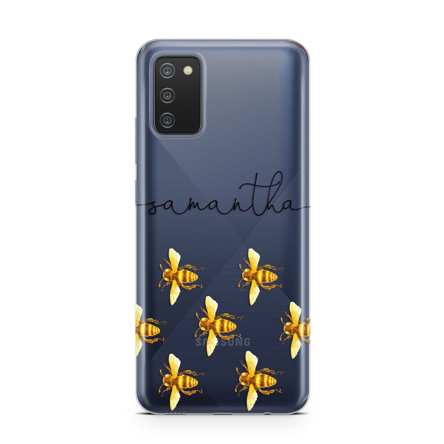 Golden Bees Personalised Name Samsung A02s Case