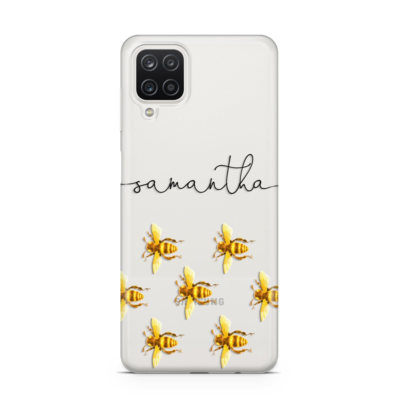 Golden Bees Personalised Name Samsung A12 Case