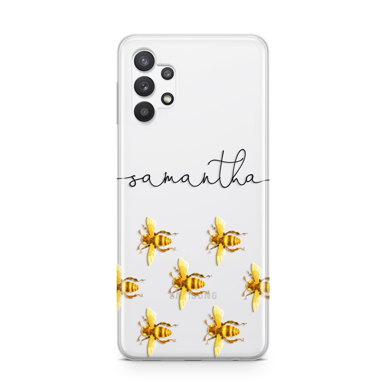 Golden Bees Personalised Name Samsung A32 5G Case