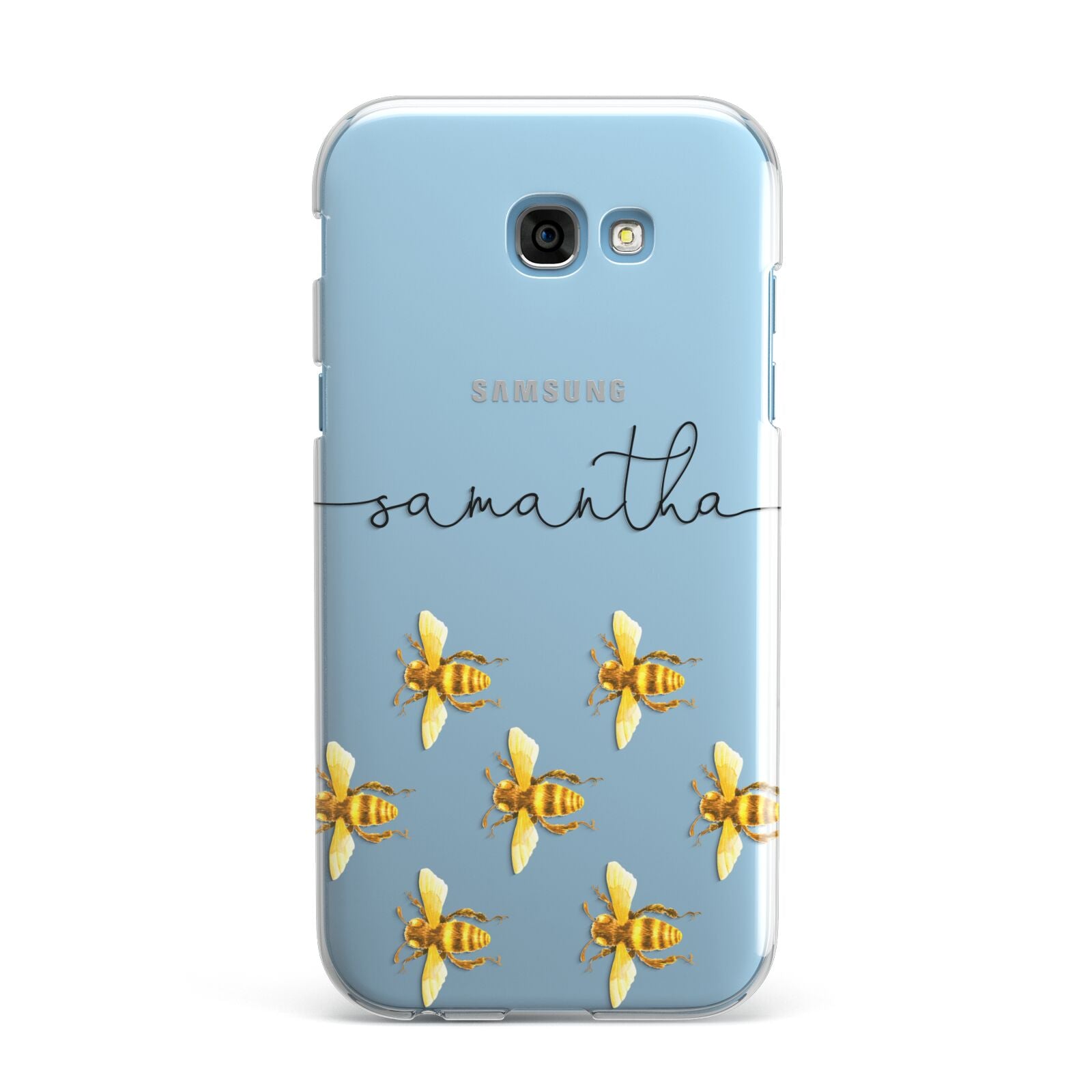 Golden Bees Personalised Name Samsung Galaxy A7 2017 Case