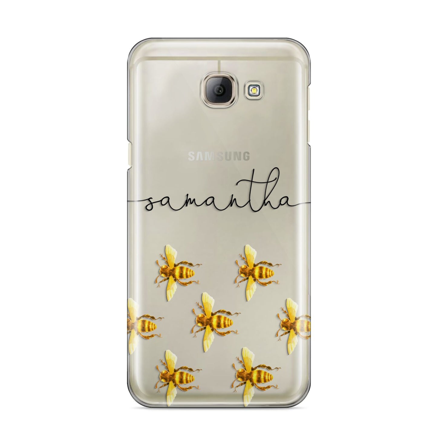 Golden Bees Personalised Name Samsung Galaxy A8 2016 Case