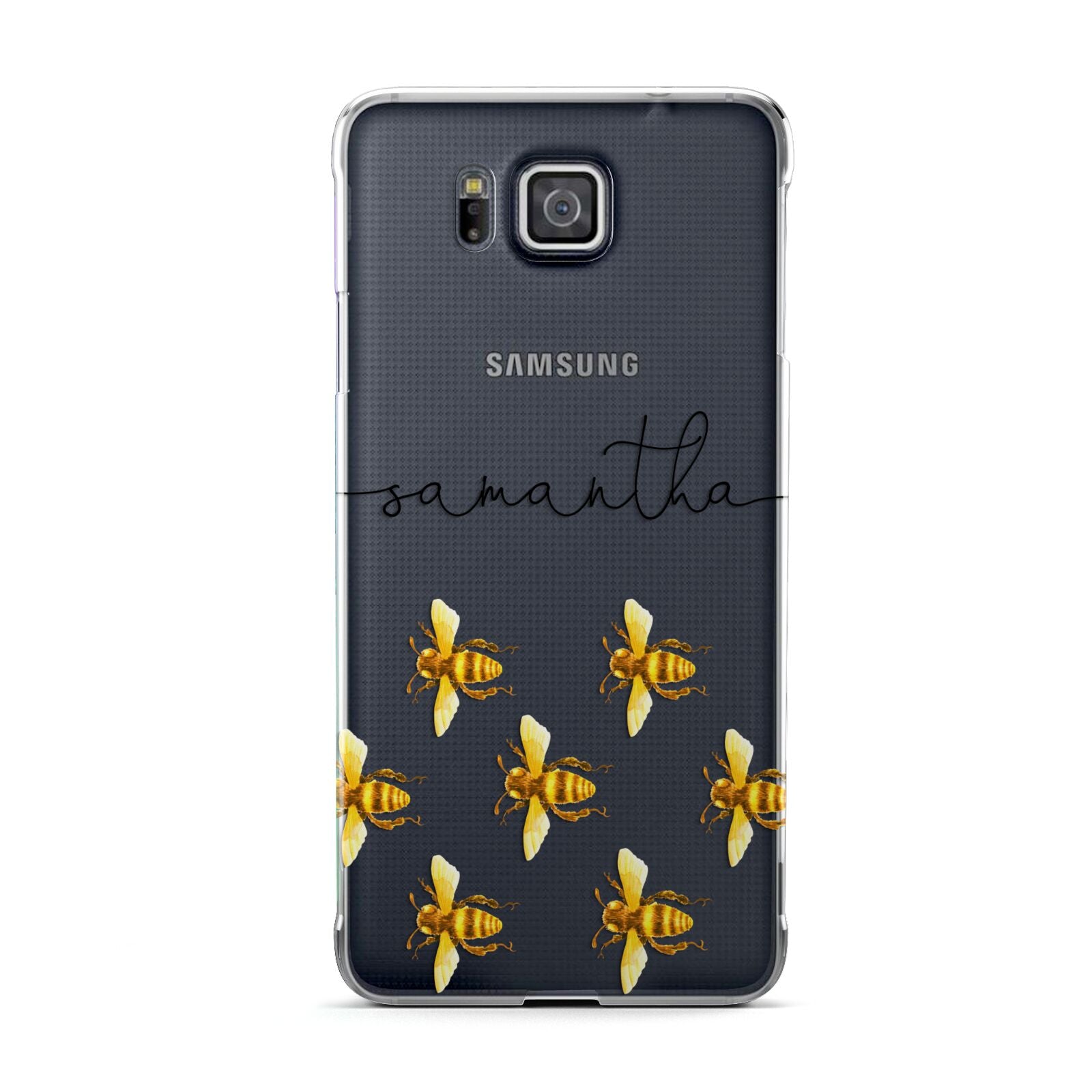 Golden Bees Personalised Name Samsung Galaxy Alpha Case