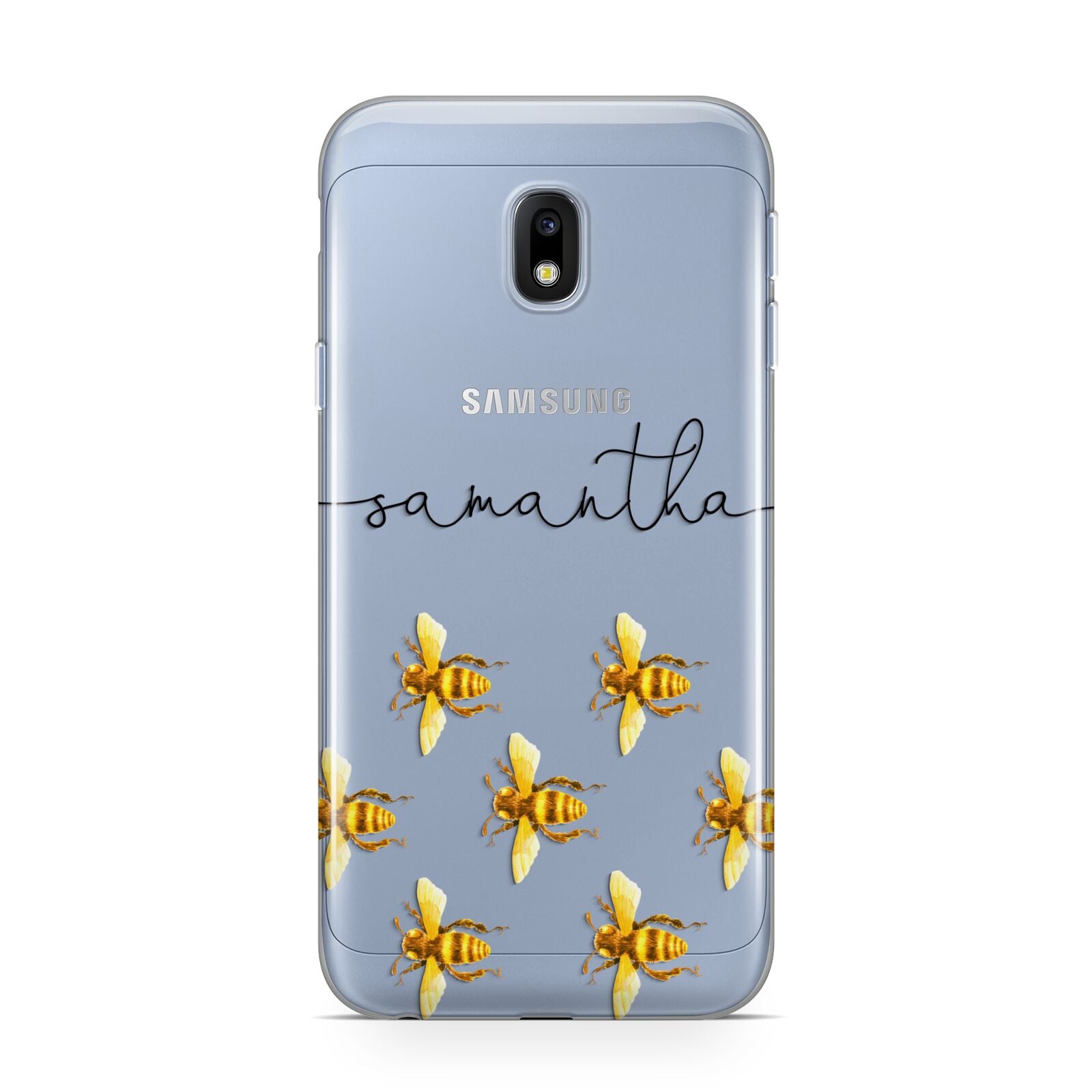 Golden Bees Personalised Name Samsung Galaxy J3 2017 Case