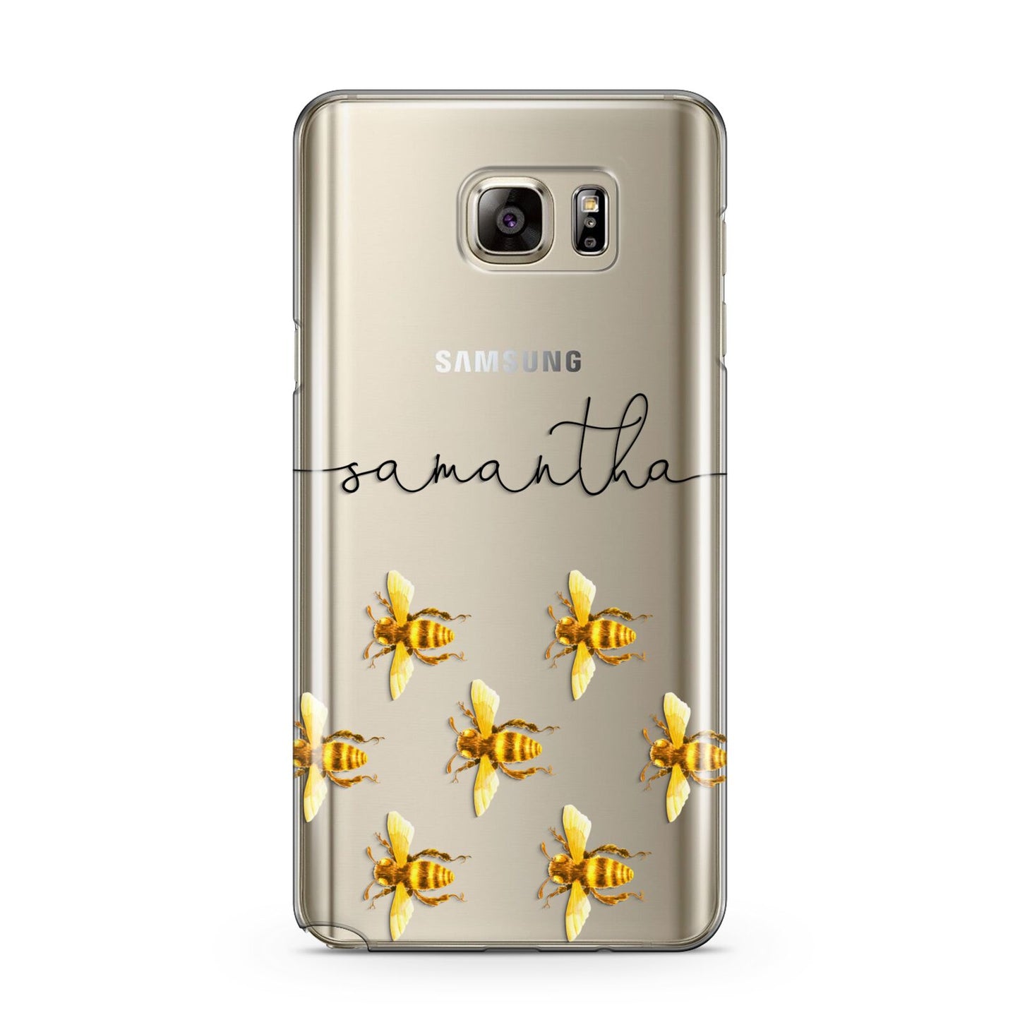 Golden Bees Personalised Name Samsung Galaxy Note 5 Case