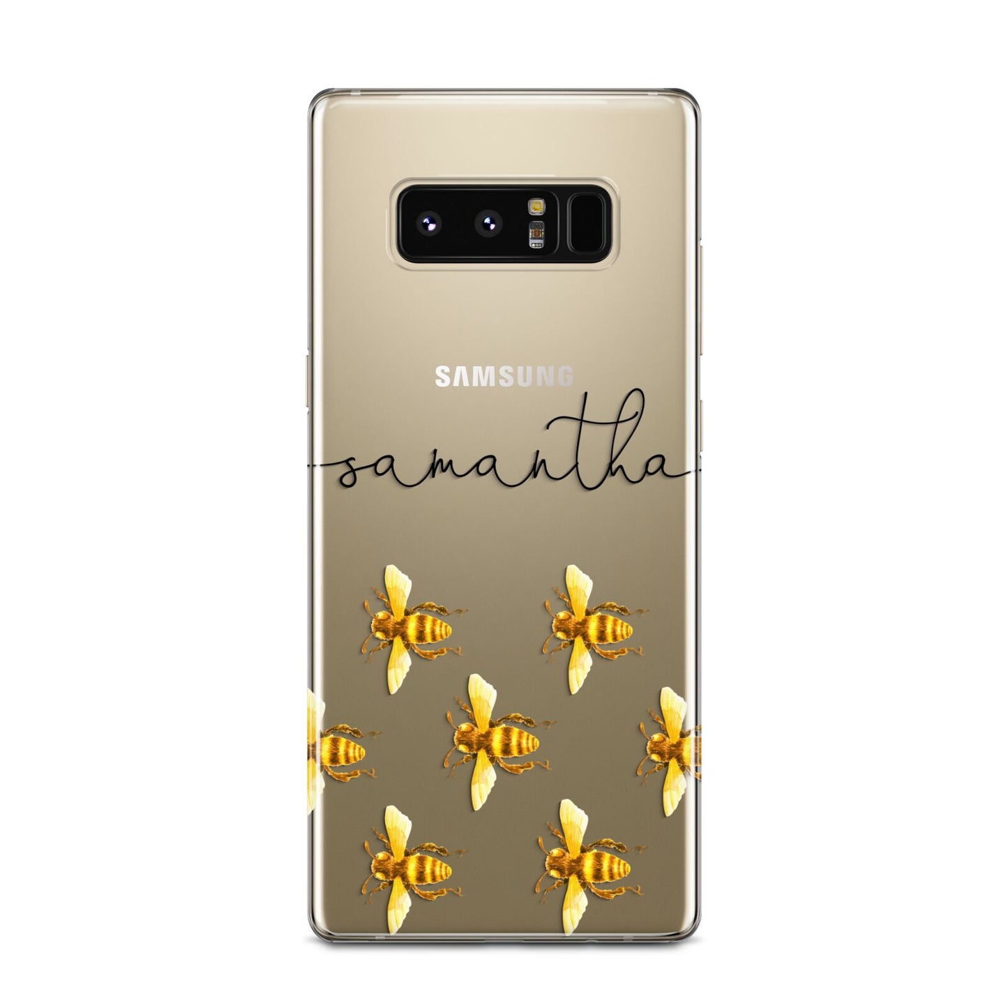 Golden Bees Personalised Name Samsung Galaxy Note 8 Case