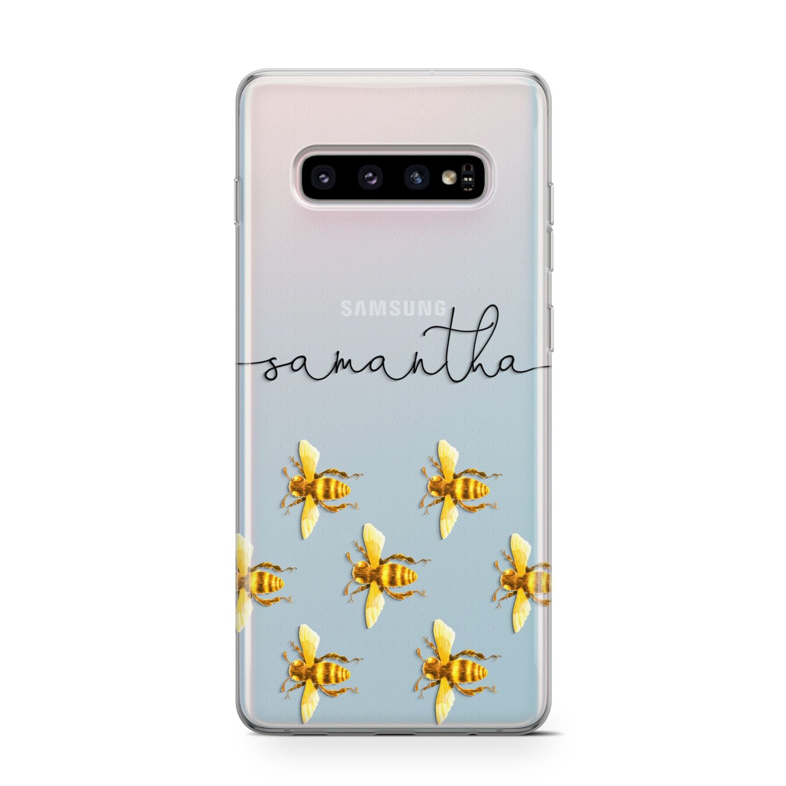 Golden Bees Personalised Name Samsung Galaxy S10 Case