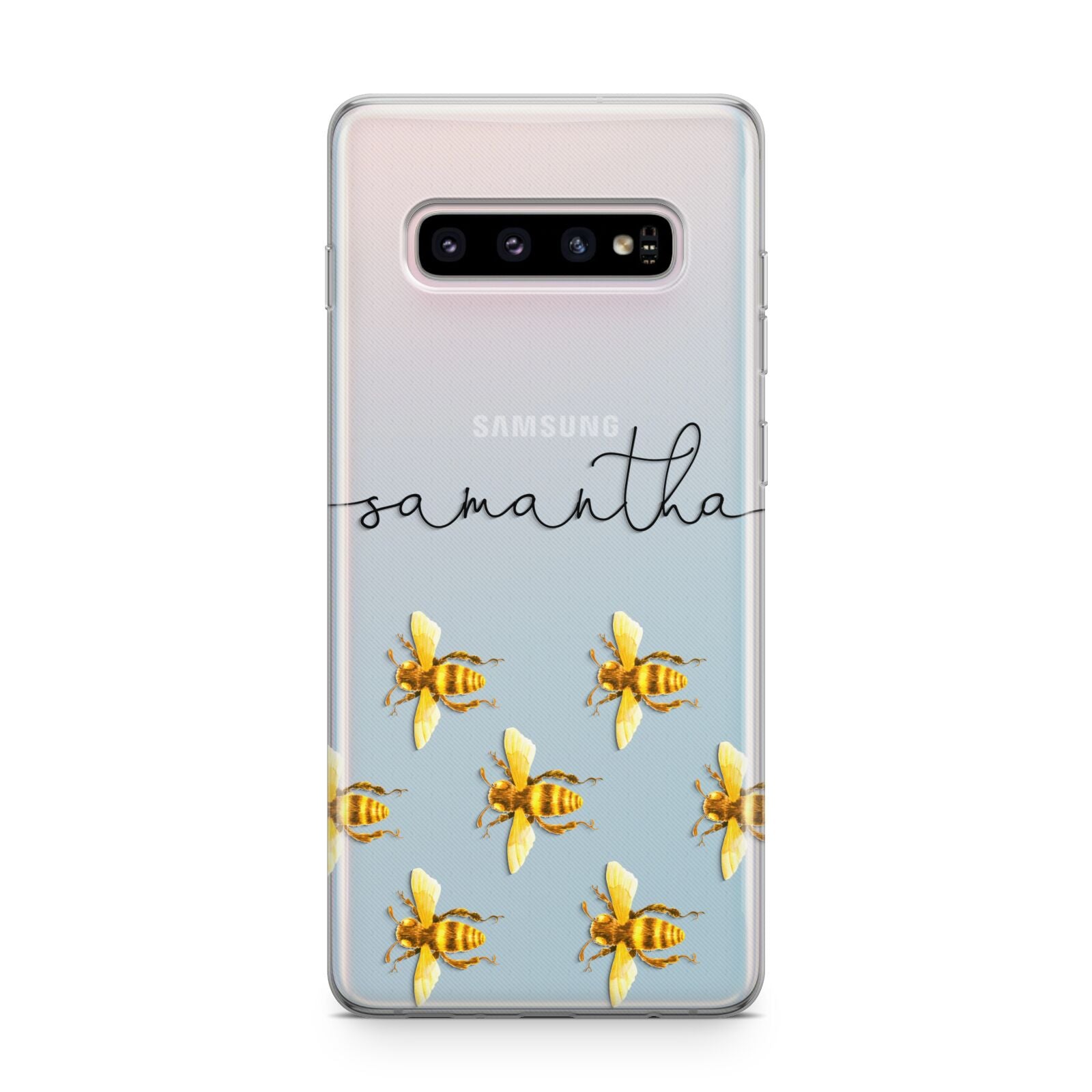 Golden Bees Personalised Name Samsung Galaxy S10 Plus Case