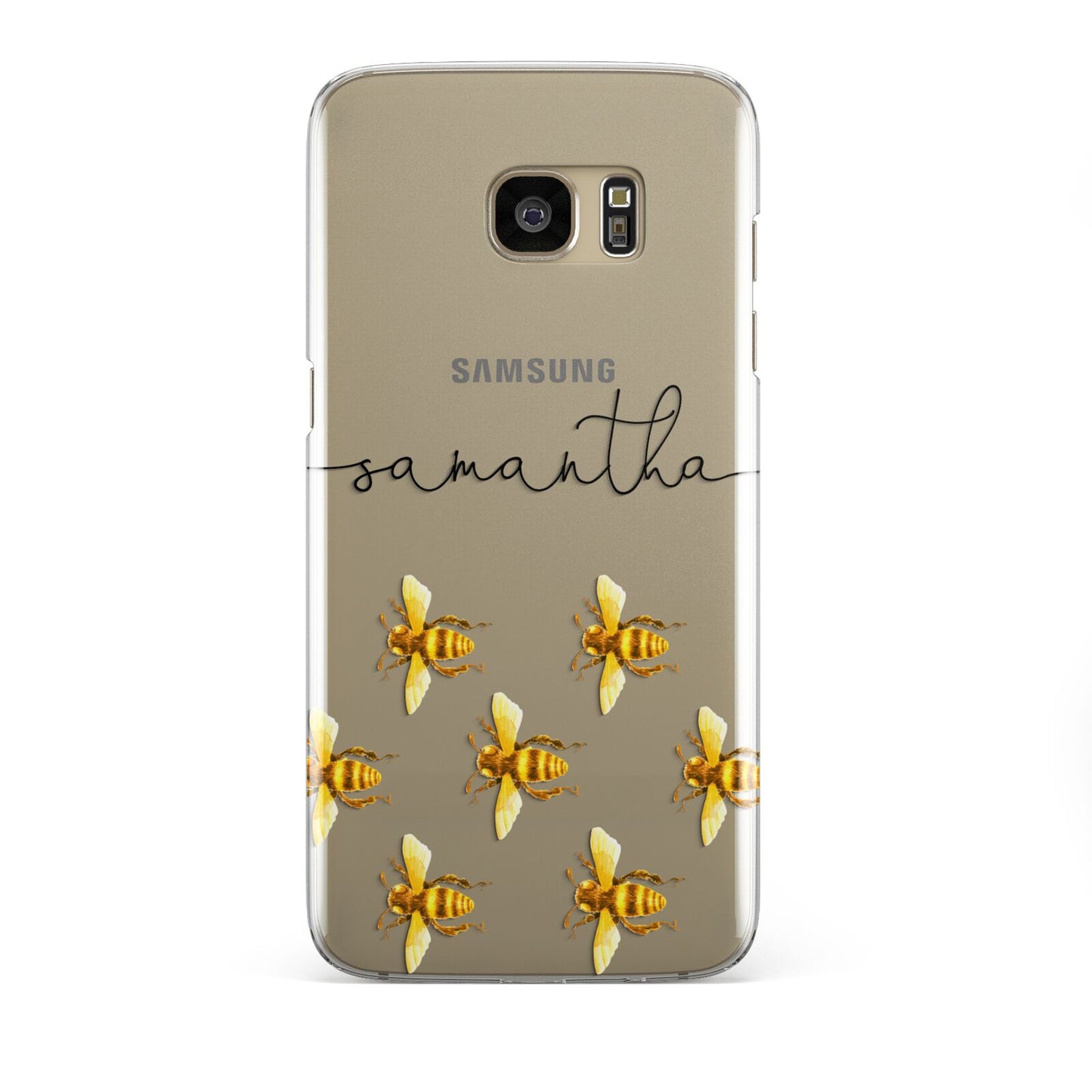 Golden Bees Personalised Name Samsung Galaxy S7 Edge Case