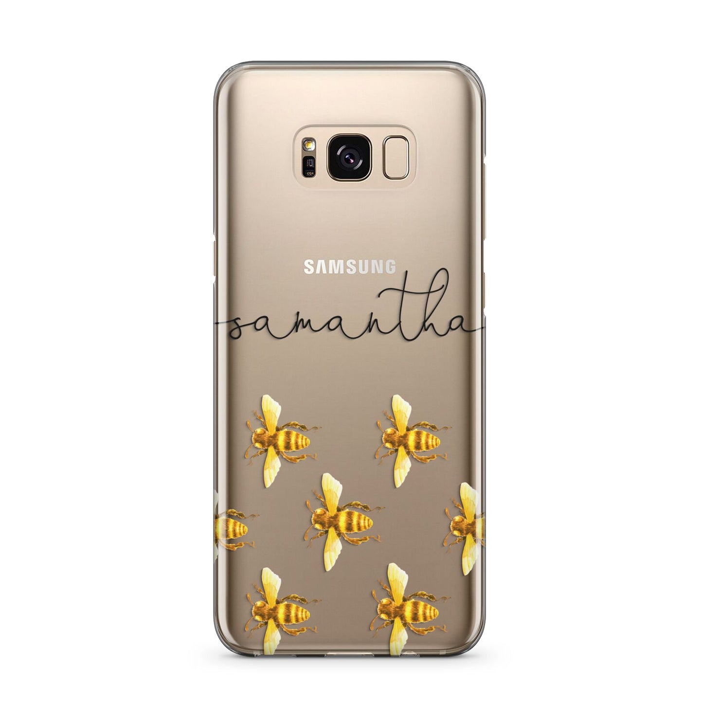 Golden Bees Personalised Name Samsung Galaxy S8 Plus Case