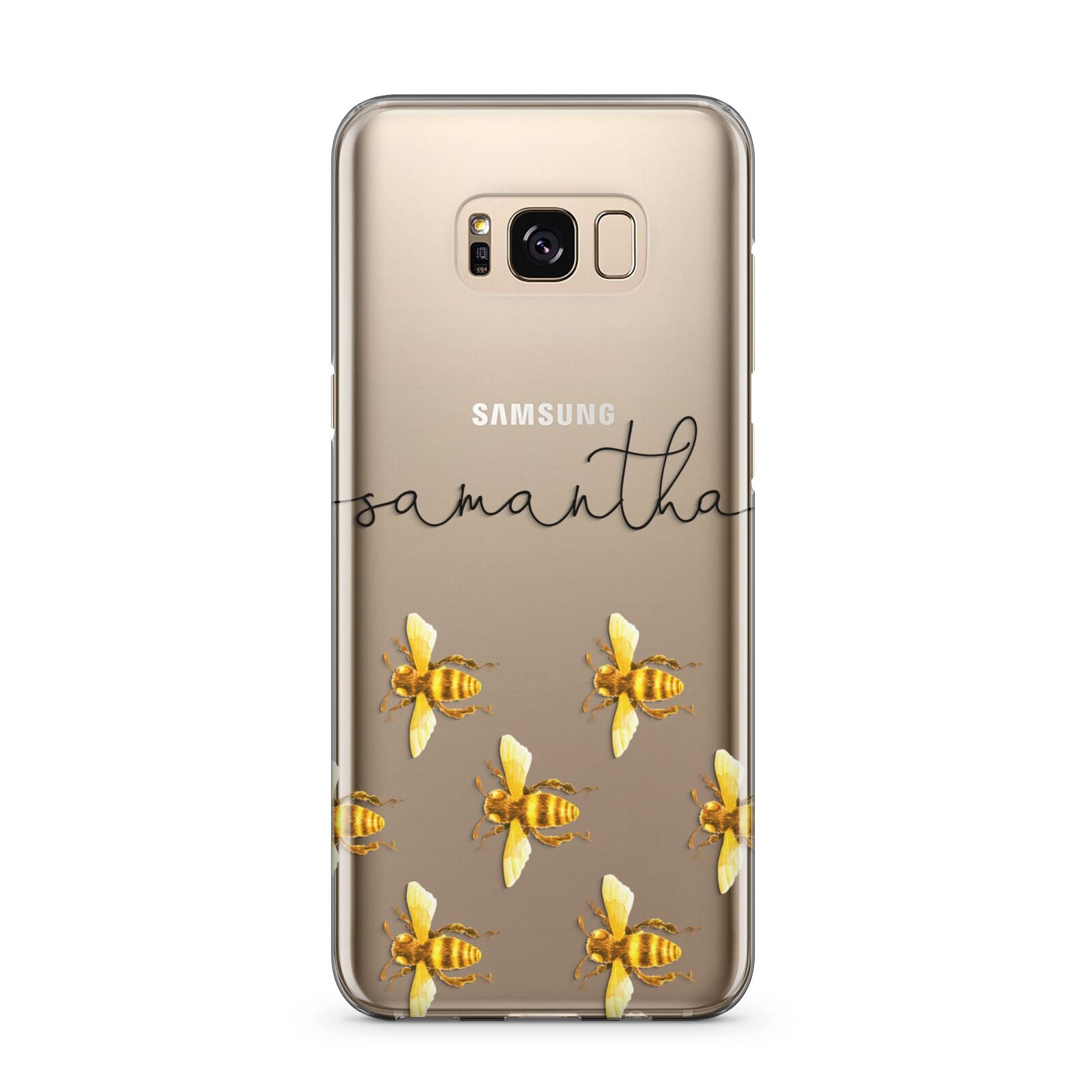 Golden Bees Personalised Name Samsung Galaxy S8 Plus Case