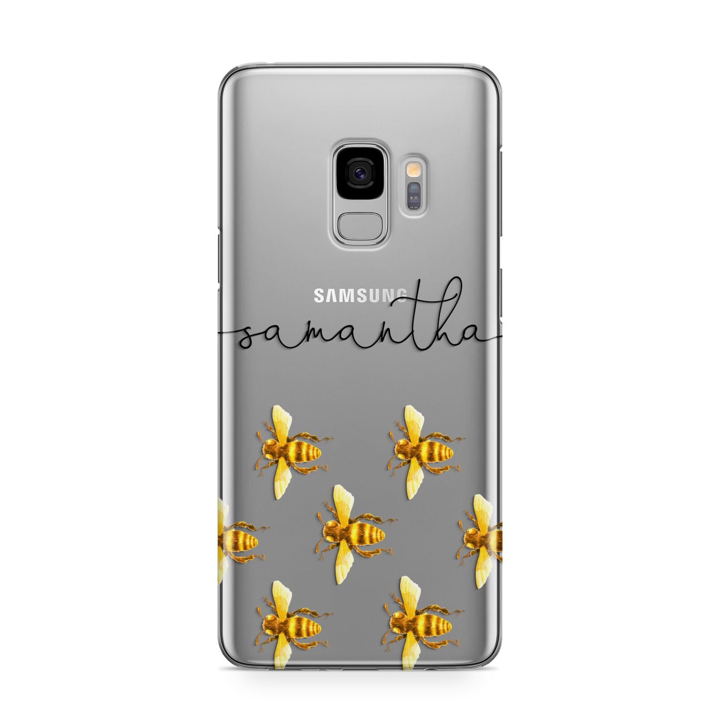 Golden Bees Personalised Name Samsung Galaxy S9 Case