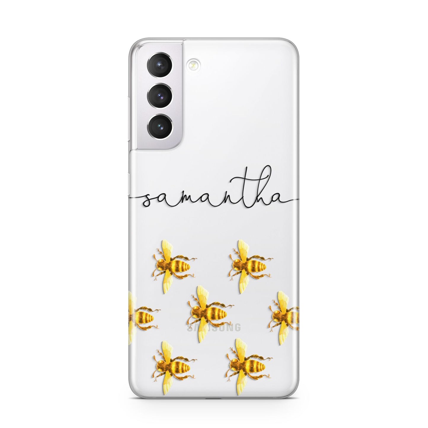 Golden Bees Personalised Name Samsung S21 Case