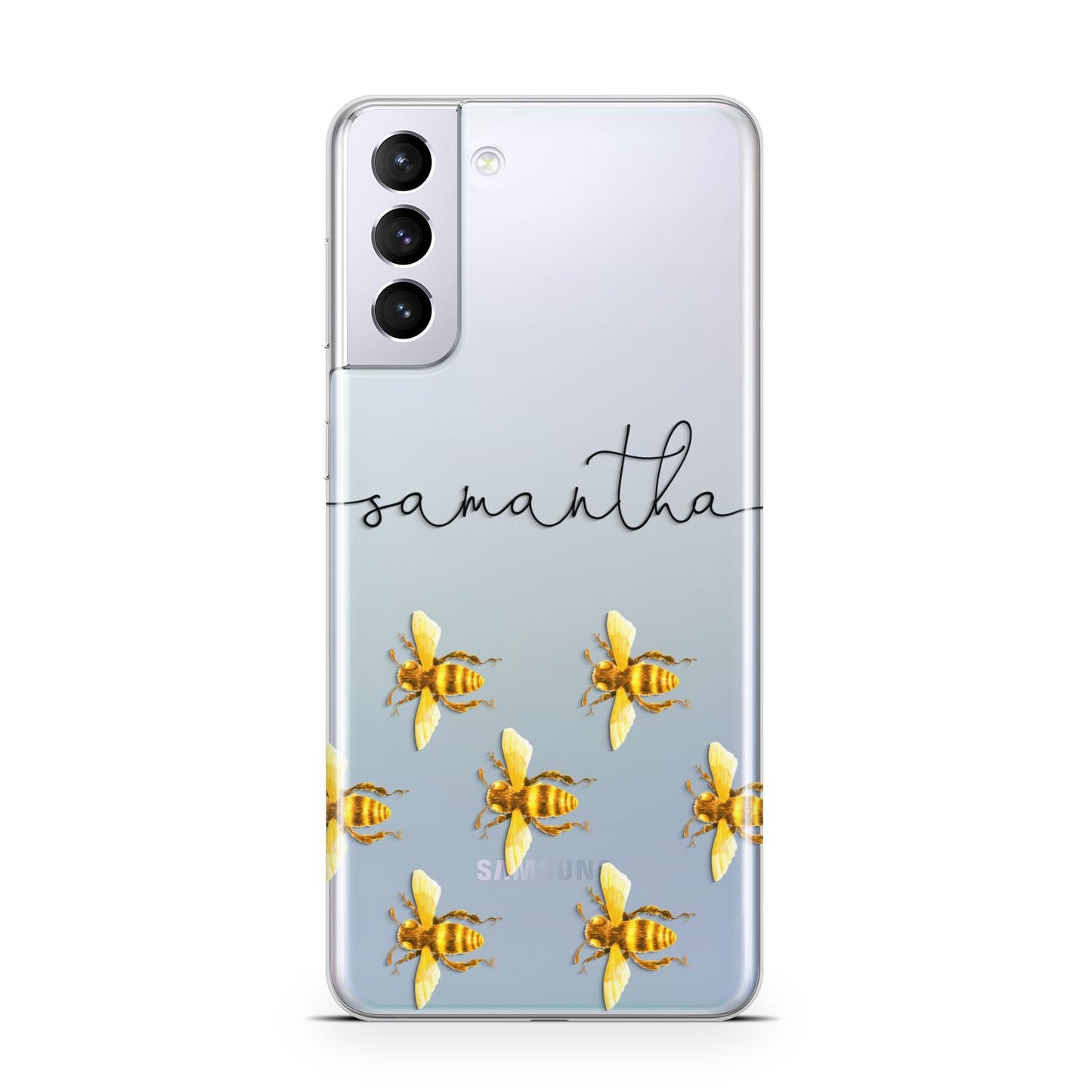 Golden Bees Personalised Name Samsung S21 Plus Case