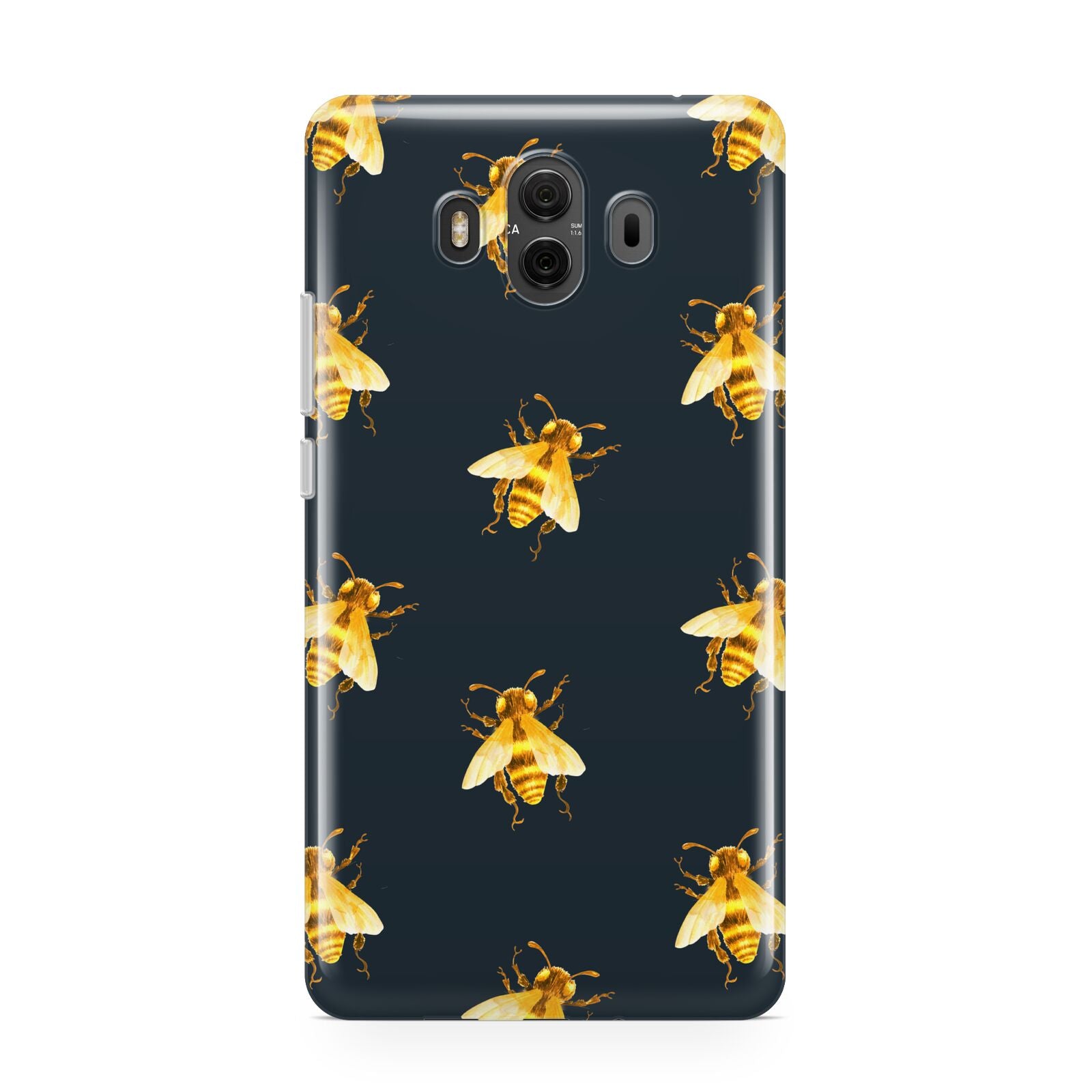 Golden Bees with Navy Background Huawei Mate 10 Protective Phone Case