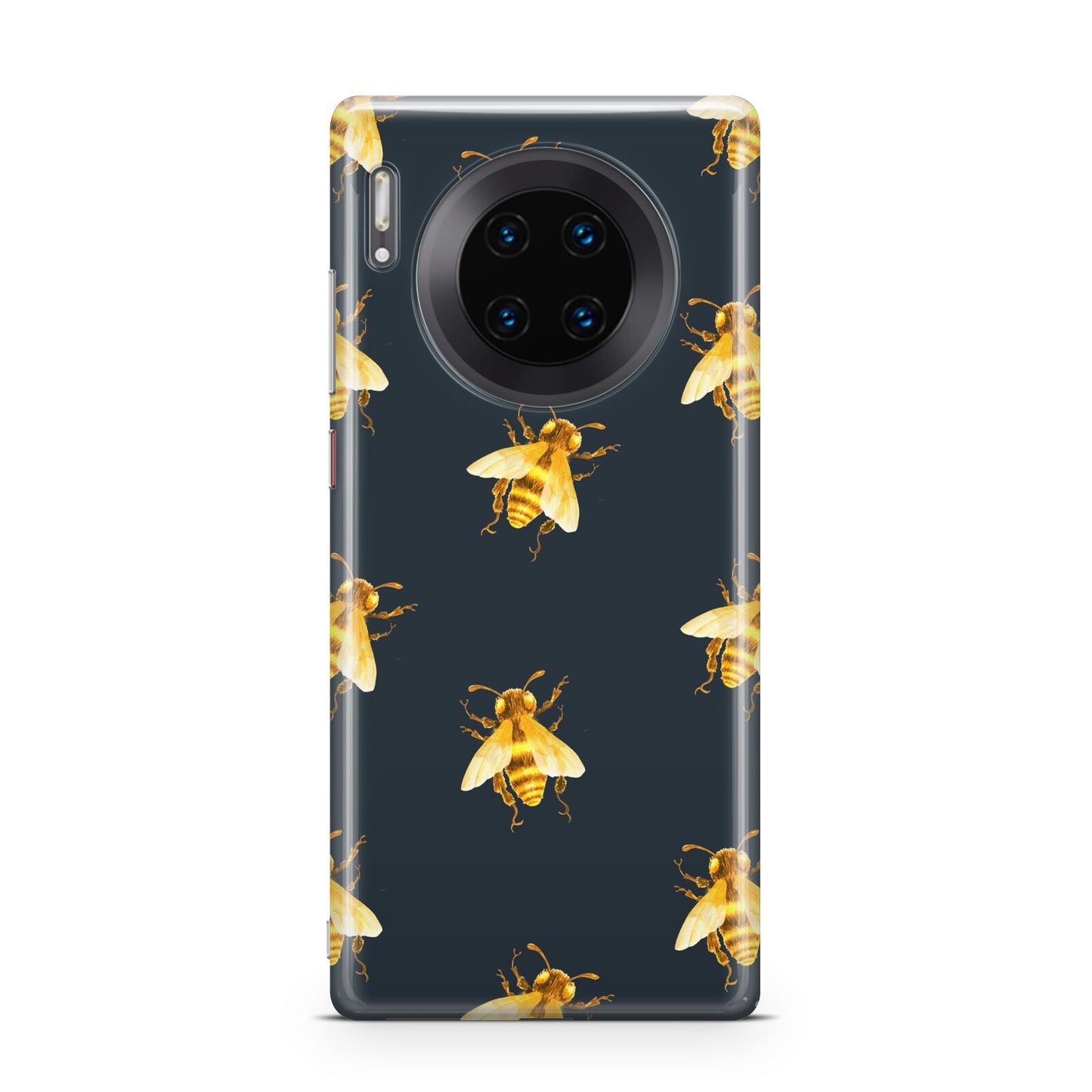 Golden Bees with Navy Background Huawei Mate 30 Pro Phone Case