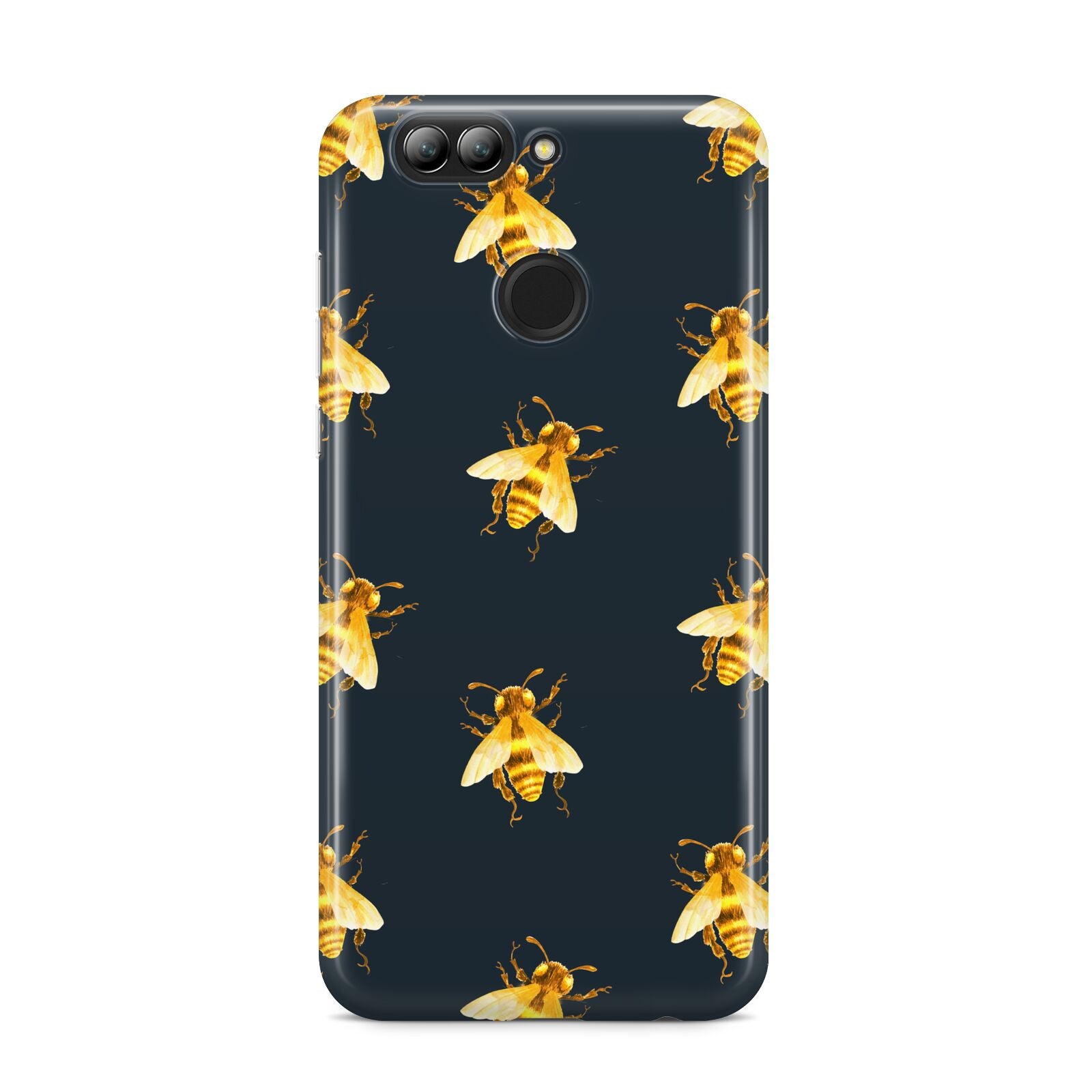 Golden Bees with Navy Background Huawei Nova 2s Phone Case