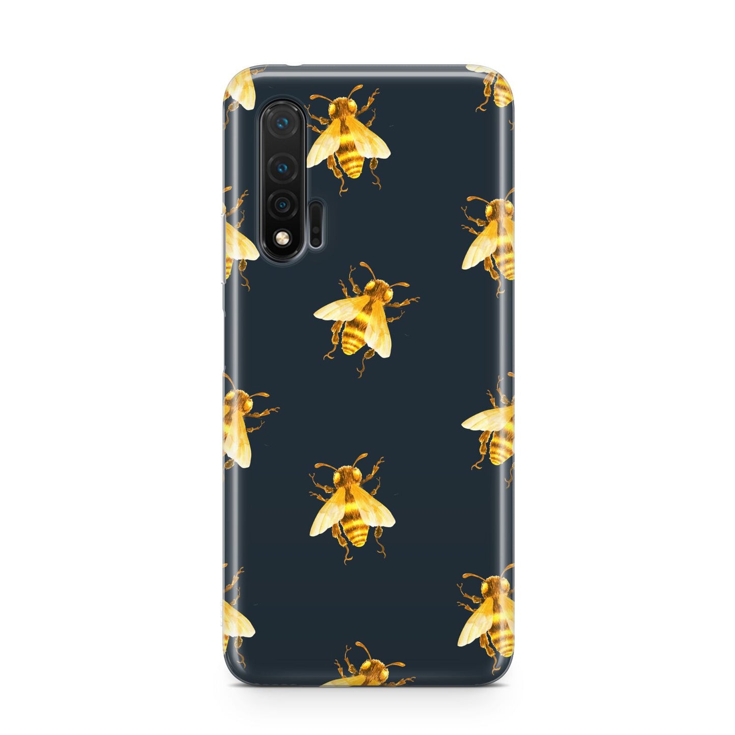 Golden Bees with Navy Background Huawei Nova 6 Phone Case