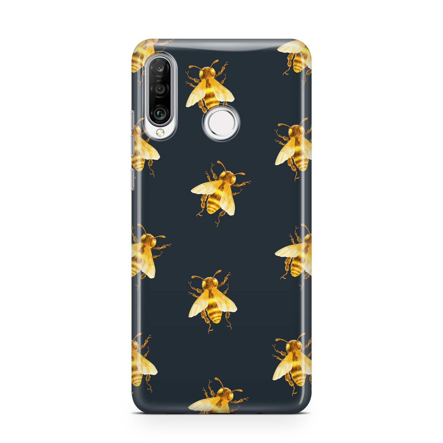 Golden Bees with Navy Background Huawei P30 Lite Phone Case