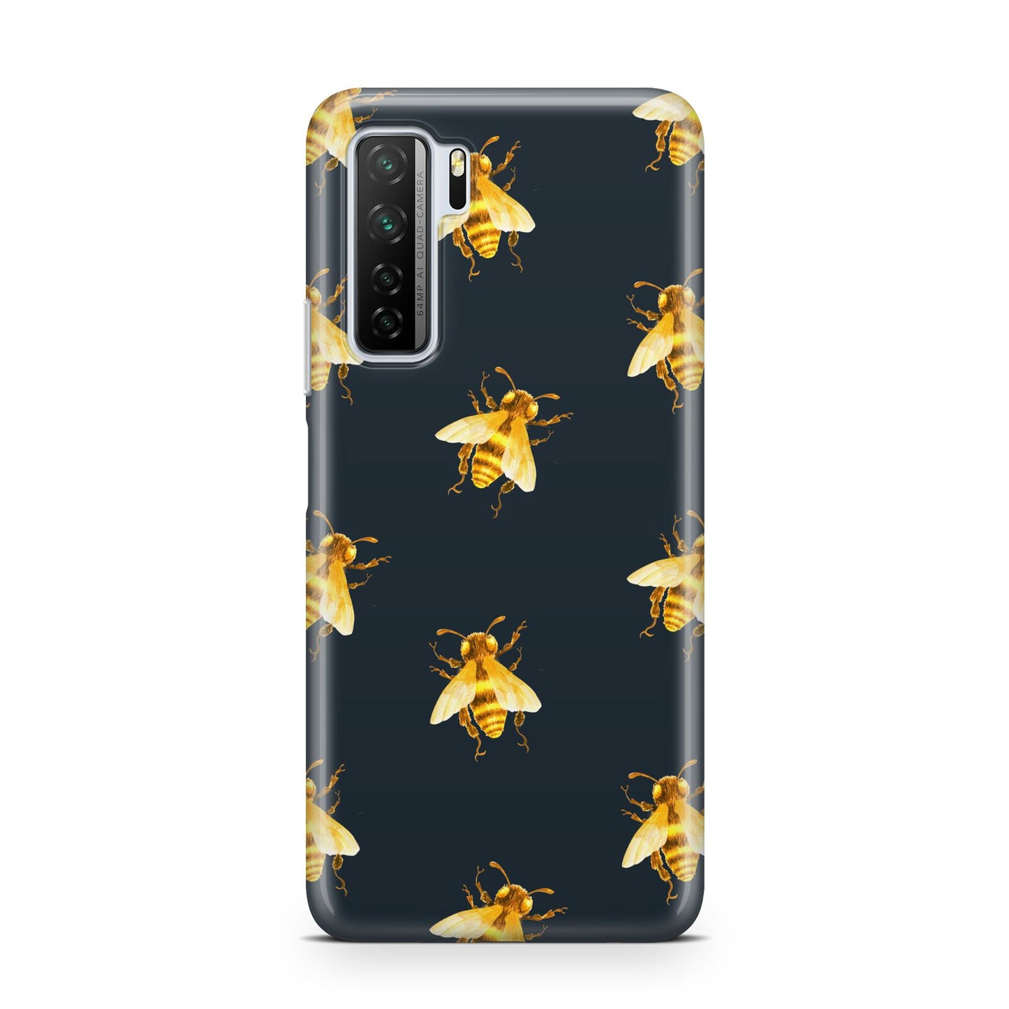 Golden Bees with Navy Background Huawei P40 Lite 5G Phone Case