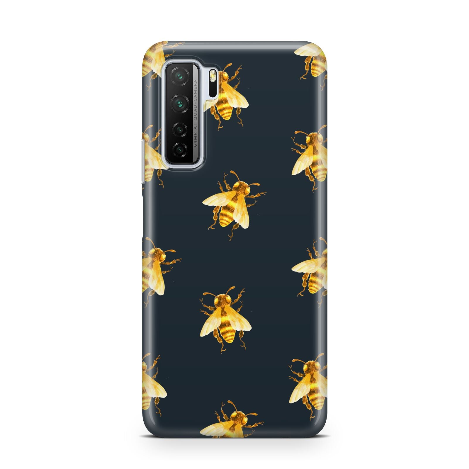 Golden Bees with Navy Background Huawei P40 Lite 5G Phone Case