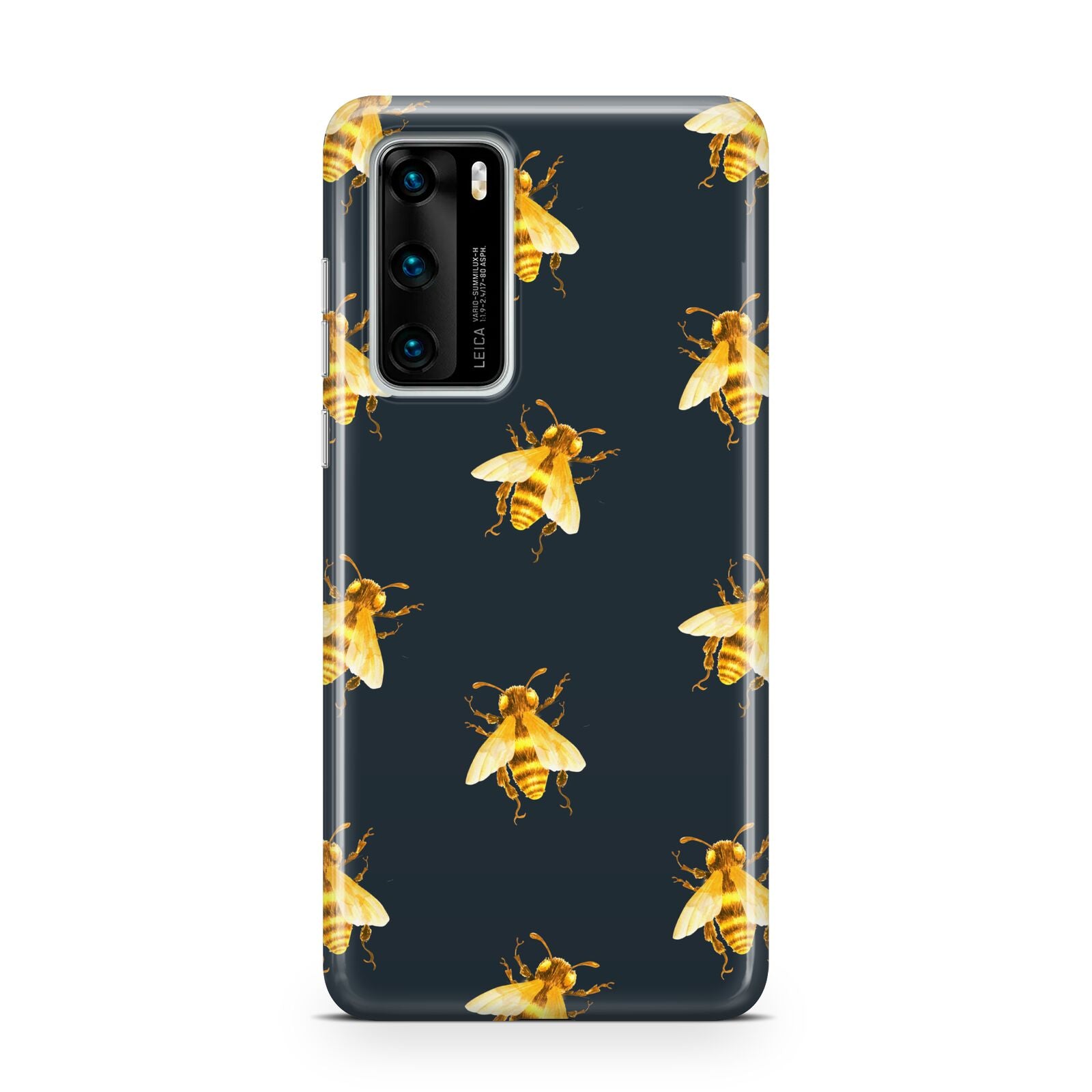 Golden Bees with Navy Background Huawei P40 Phone Case