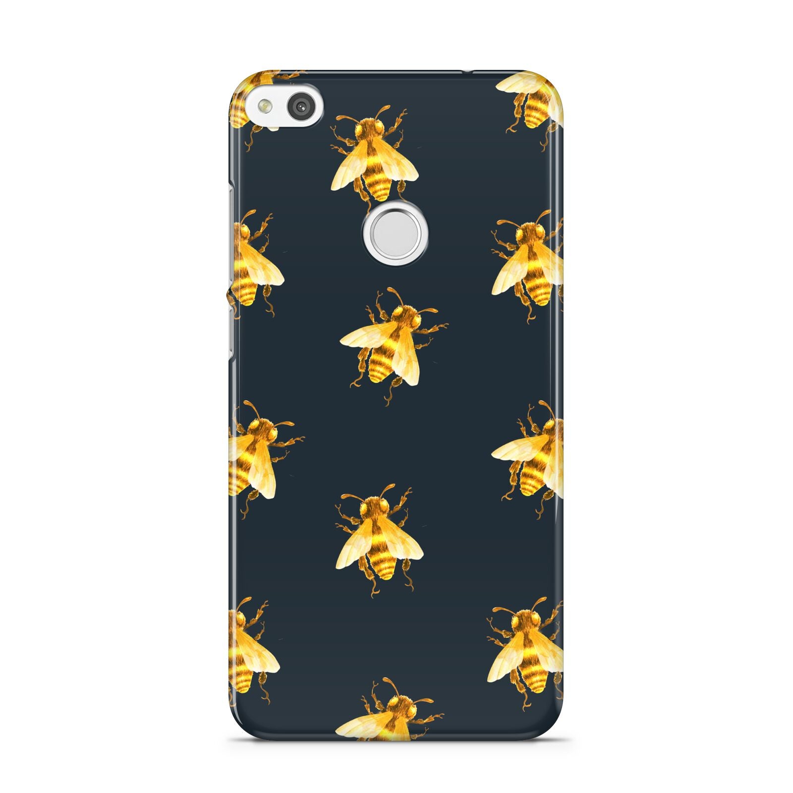 Golden Bees with Navy Background Huawei P8 Lite Case