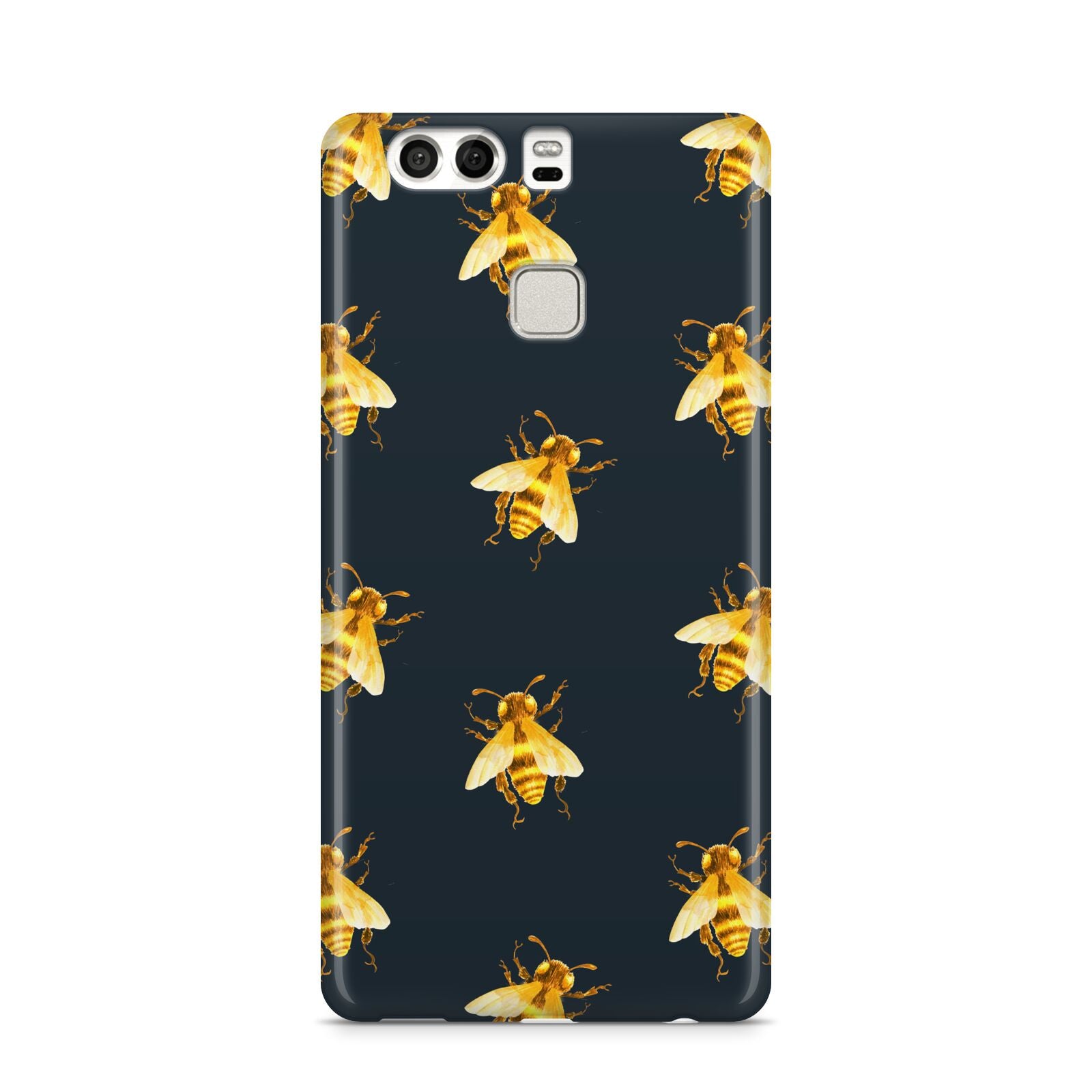 Golden Bees with Navy Background Huawei P9 Case