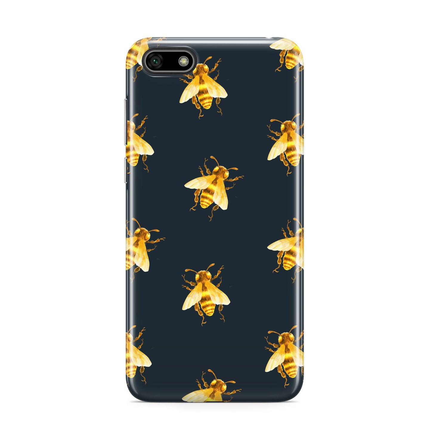 Golden Bees with Navy Background Huawei Y5 Prime 2018 Phone Case