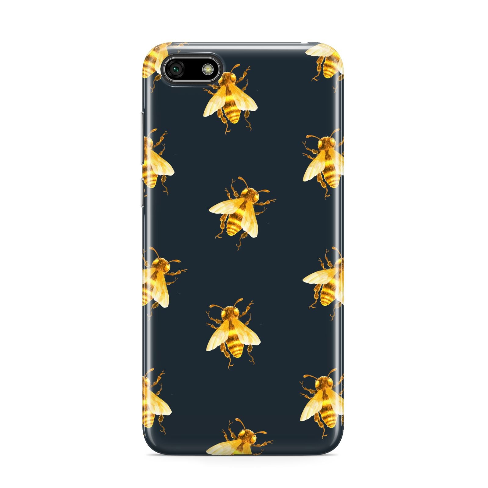 Golden Bees with Navy Background Huawei Y5 Prime 2018 Phone Case