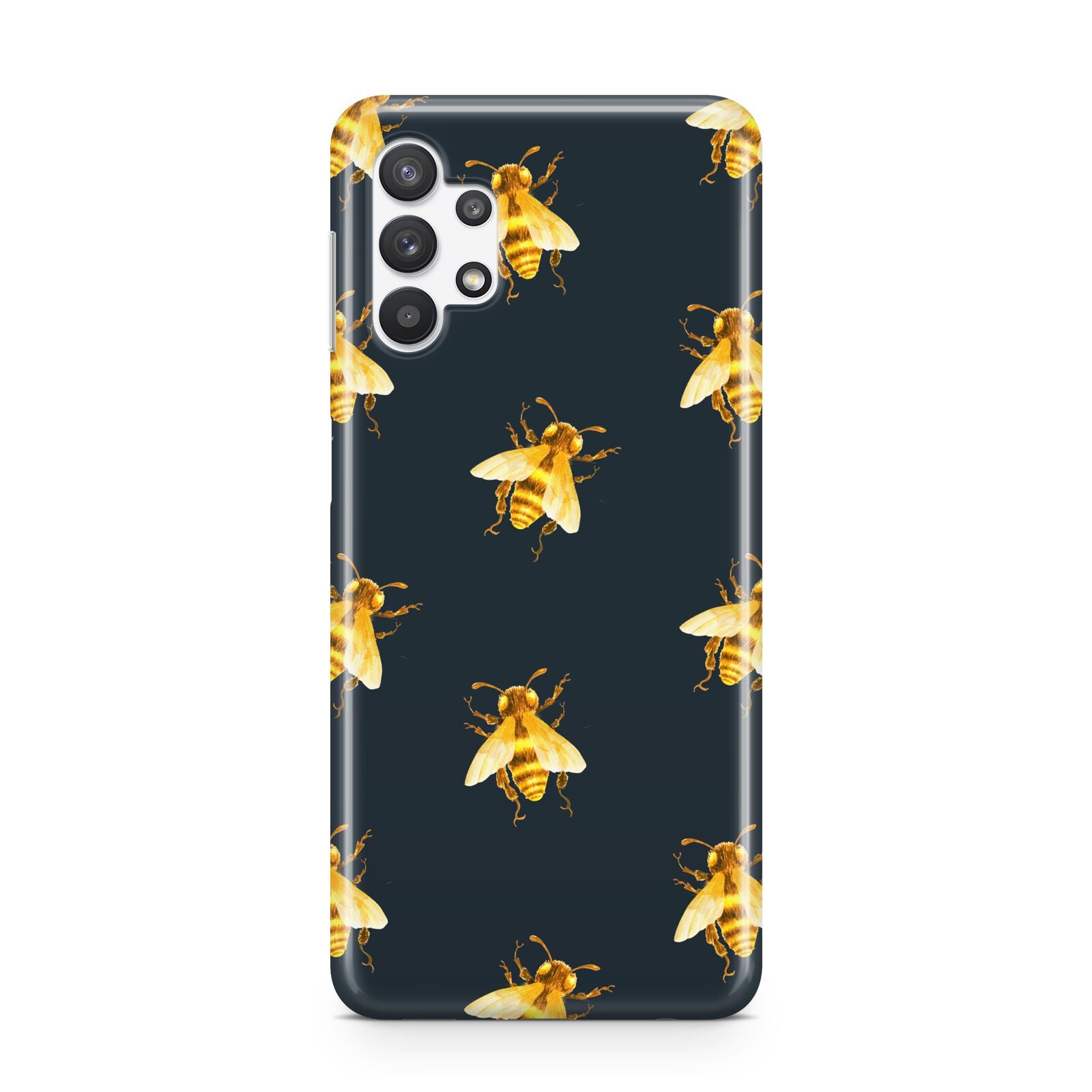 Golden Bees with Navy Background Samsung A32 5G Case