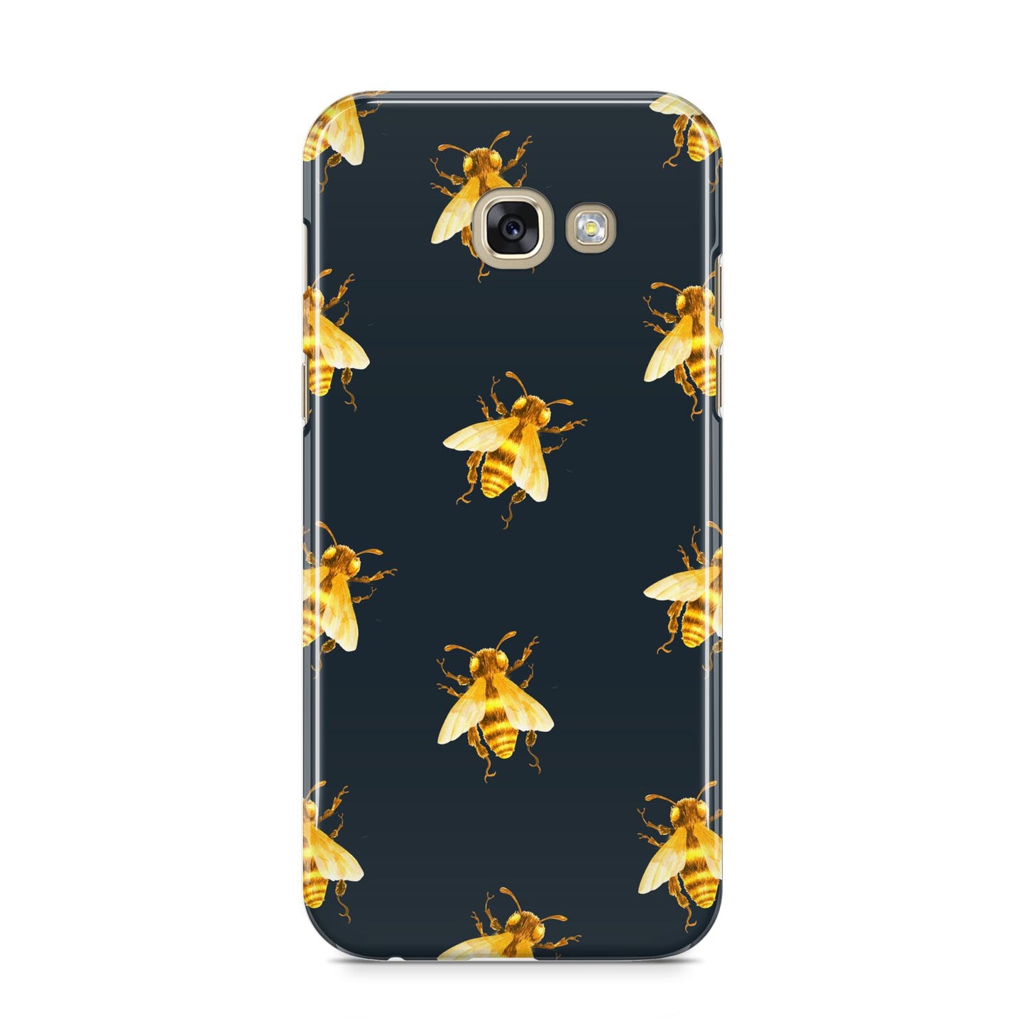 Golden Bees with Navy Background Samsung Galaxy A5 2017 Case on gold phone