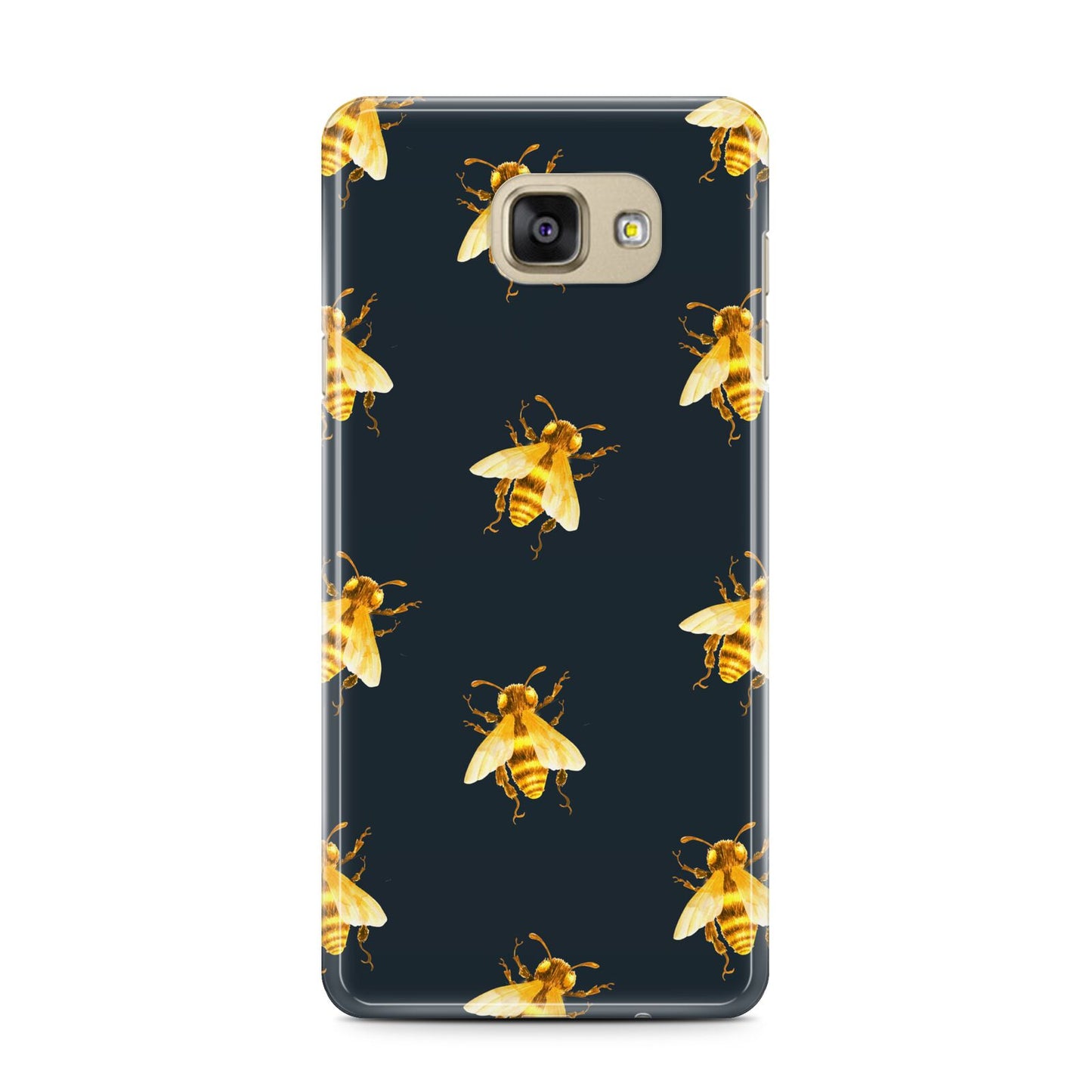 Golden Bees with Navy Background Samsung Galaxy A7 2016 Case on gold phone