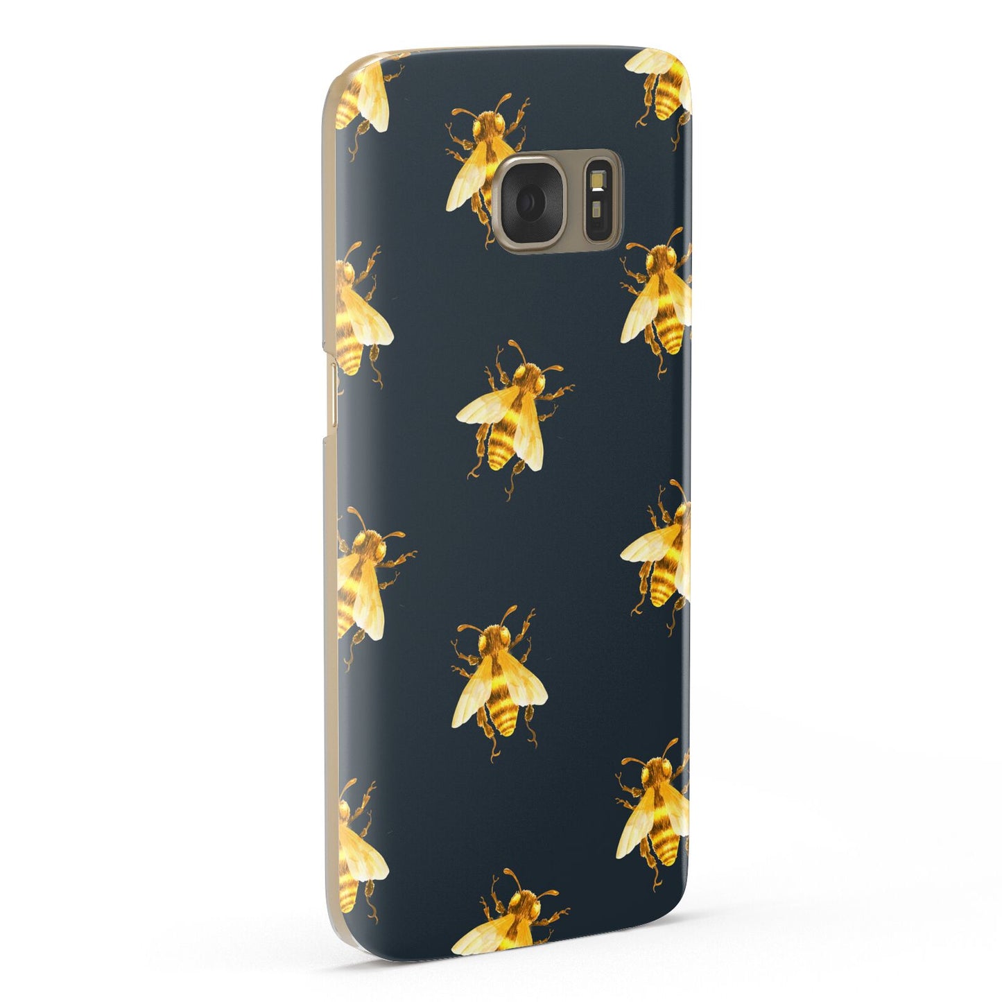 Golden Bees with Navy Background Samsung Galaxy Case Fourty Five Degrees