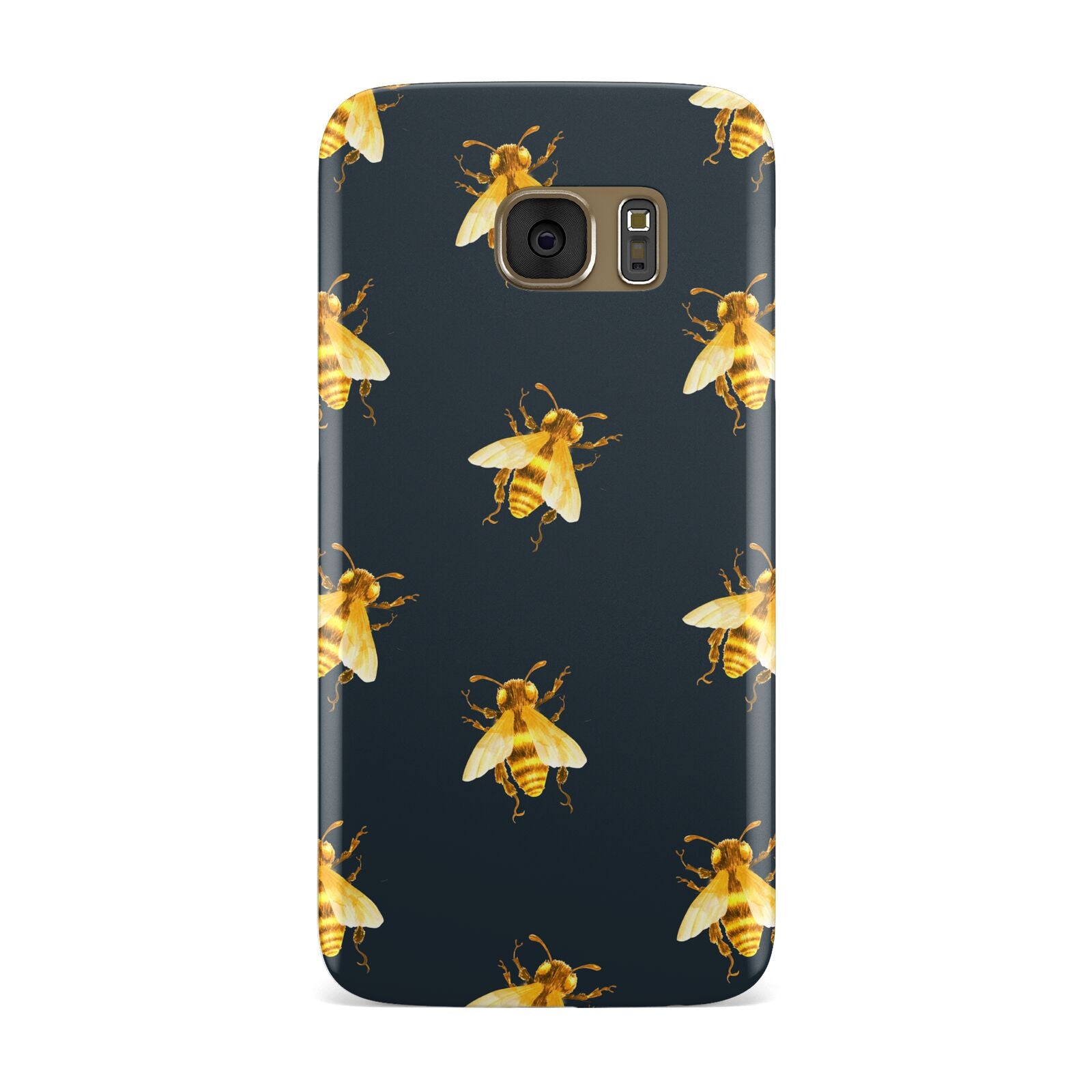 Golden Bees with Navy Background Samsung Galaxy Case